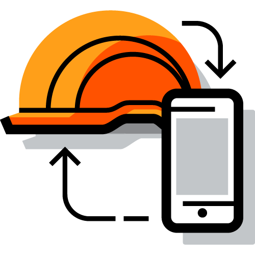 hardhat and phone icon